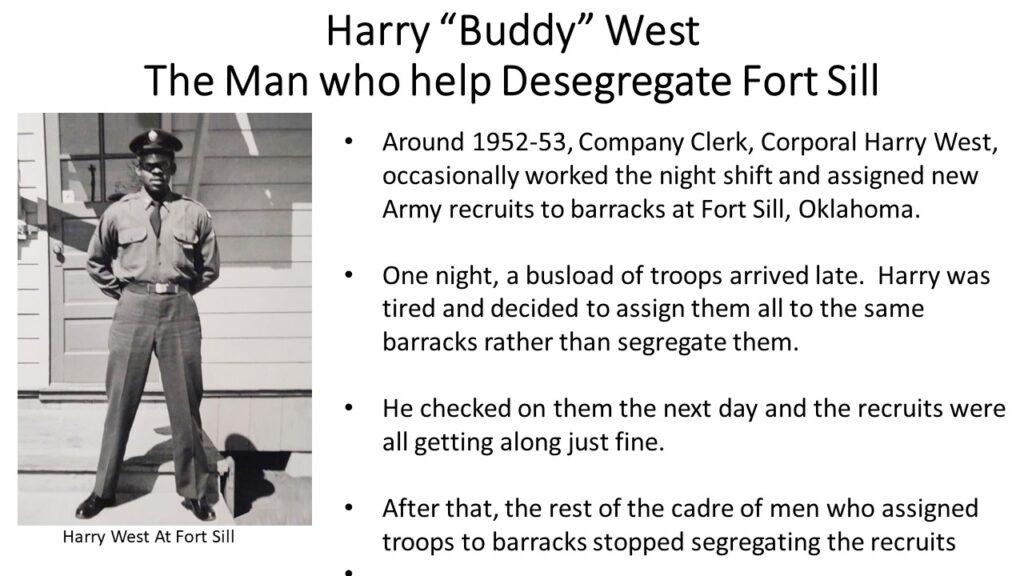 Harry "Buddy" West Helped Desegregate Fort Sill during WW2